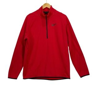 Nike Dri-Fit Red Quarter-Zip Pullover Sweatshirt - Men's Size Large